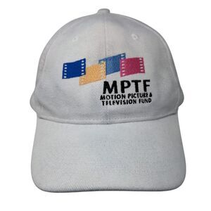 MPTF Motion Picture Television Fund Slideback Hat White OSFA Embroidered zKapz